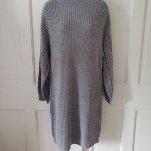 Chunky Gray Sweater Dress